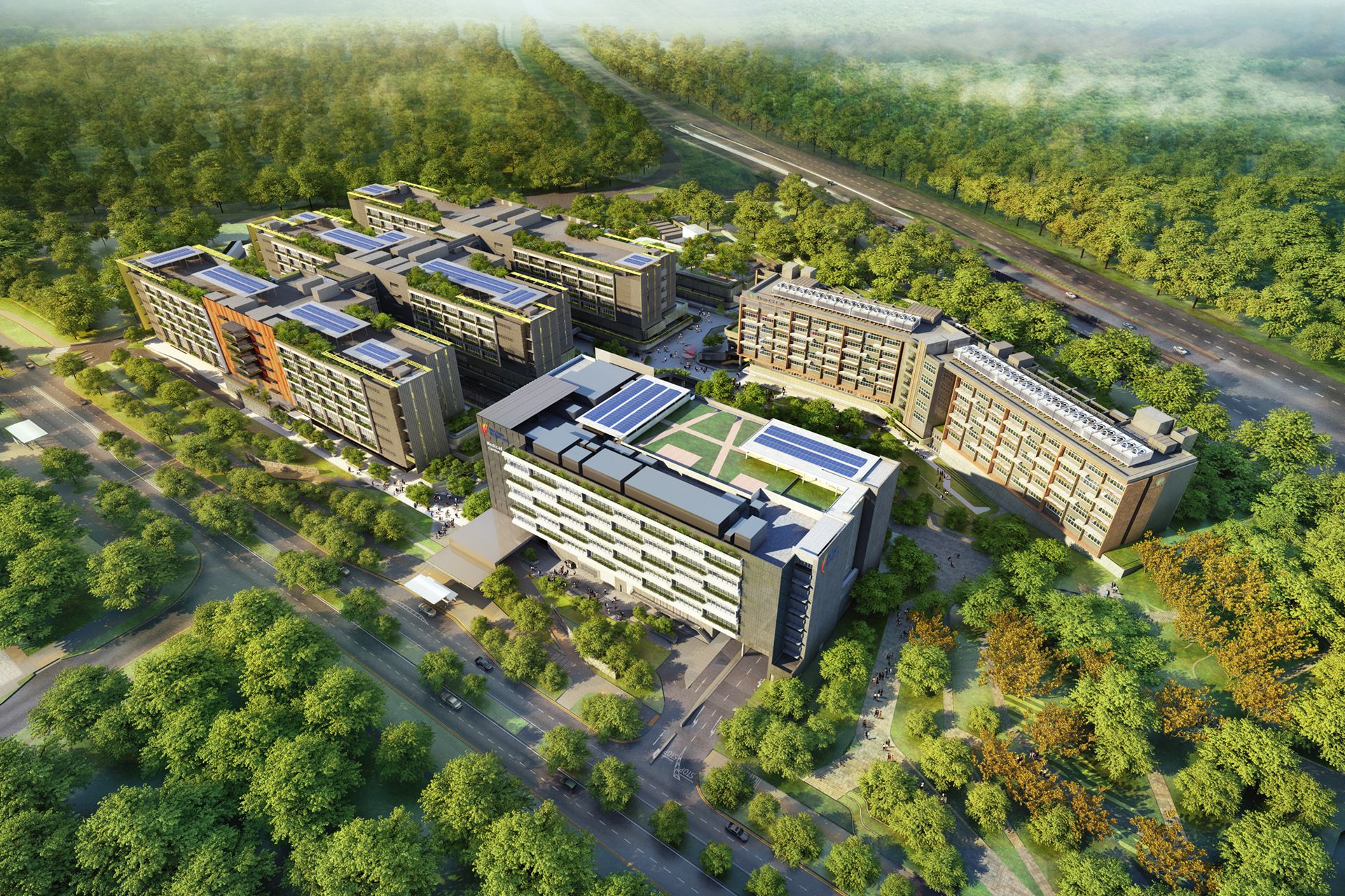 Aerial view of Woodlands Health Campus, Singapore
